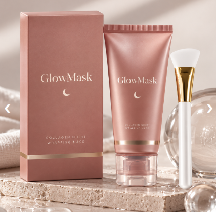 GlowMask™ Collageen, Anti-Veroudering Masker | Een gladde, stralende huid na gebruik!